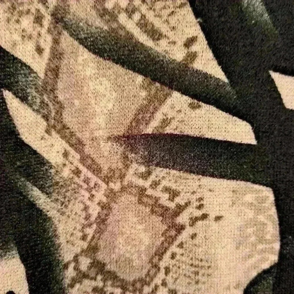 Vex Collection Open Cardigan Sweater Black and Creams long Sleeve Size 44 #165 - Picture 8 of 10